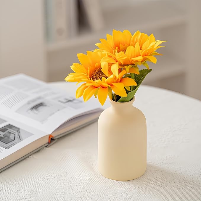 Modern SimplicityCeramic Vase Set of 4 - NeutralcolorRack Decoration ，Modern Farmhouse Decor, Home Decoration vase