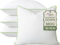 Ashler Synthetic Down 18x18 Pillow Inserts, Set of 4 | Down Alternative, Couch Pillows, Decorative Throw Pillows, Square Cushion Sham Stuffer, Hypoallergenic