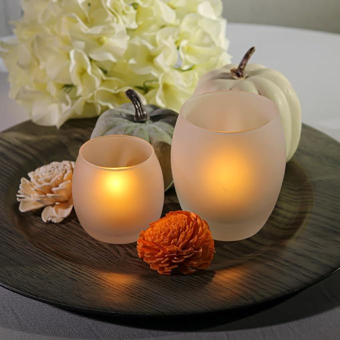 Eastland Grande Hurricane Candle Holder Frosted Set of 12