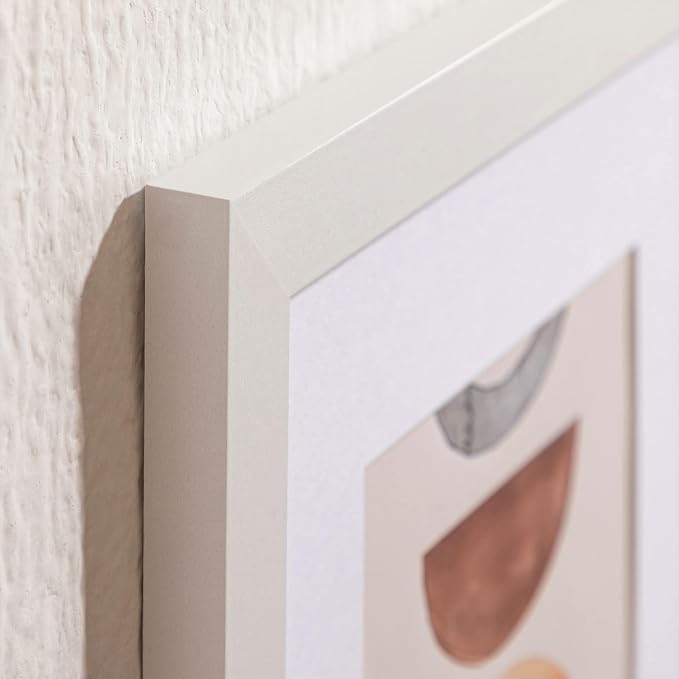 eletecpro Picture Frames Set of 9, 12x12 in, Acrylic Cover, White | Display Photo 8x8 with Mat or 12x12 without, Square Gallery Collage, Wall Mount, Minimalist Home Decor, Engineered Wood