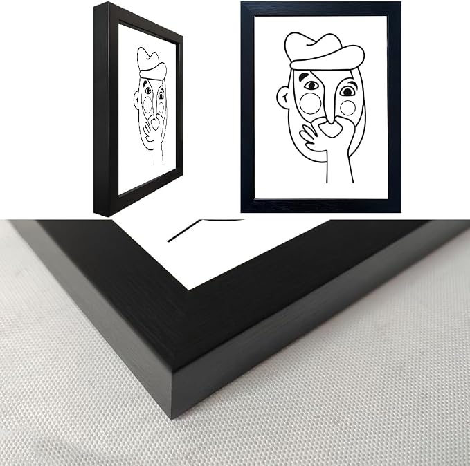 AIANHUA Funny Men Bathroom Wall Decor, Modern Minimalist Toilet Art Decor, Black and White Canvas Wall Art for Bathroom, Humorous Restroom Bathroom Print