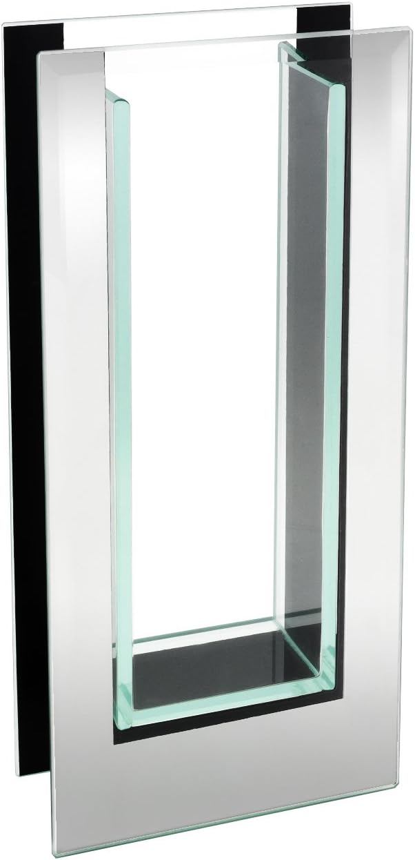 Royal Imports Flower Mirror Glass Vase - 10.5" Tall & Rectangle | Decorative Modern Floral Centerpiece Accent for Home Decor Living Room Bathroom, Kitchen, Fireplace, Table, Entryway, Wedding