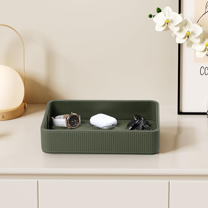 Valet Tray Organizer Bedside Nightstand Organizer Desk CatchallTray