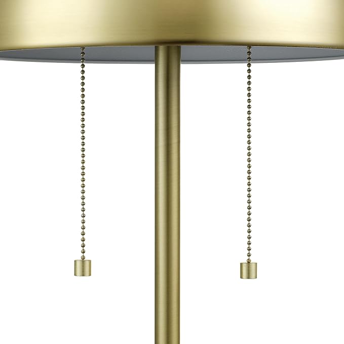 Novogratz x Globe 21" 2-Light Matte Brass Table Lamp