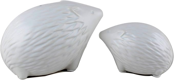 NWFashion Ceramic Animal Figurines Home Decoration Furniture Desktop Display (White Hedgehog)