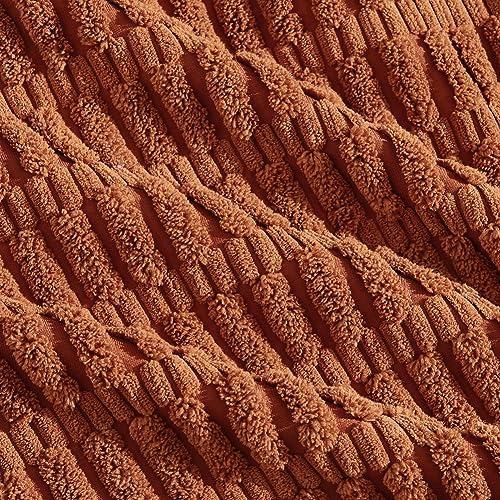 Fancy Homi 4 Packs Decorative Throw Pillow Covers for Living Room Couch Bed, Modern Farmhouse Boho Home Décor Accent Cushion Case, 16" x 16", Rust