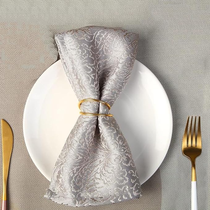 Gold Napkin Rings - 72 PCS Metal Spiral Napkin Rings(Spiral) | Napkin Holders Buckles for Family Dinner, Wedding, Party,Table Decorations