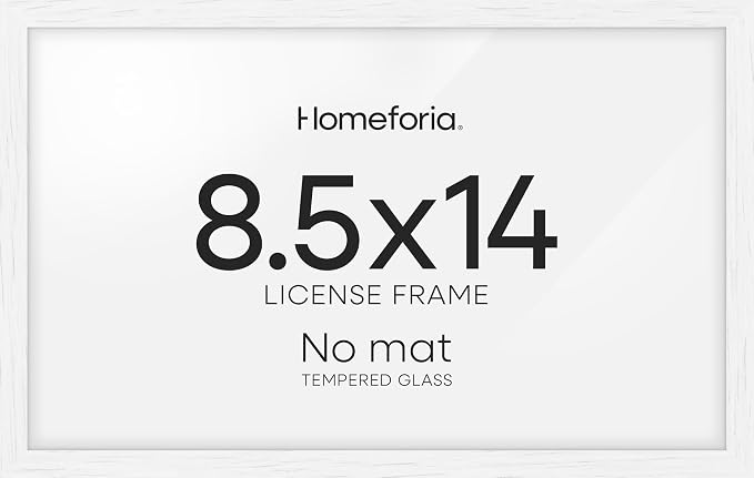 Homeforia 8.5x14 Black Oak Marriage License Frame, High-End Wood, Glass