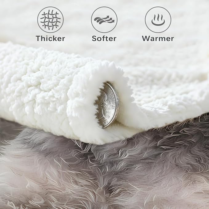 BlessLiving Throw Blanket, Dog, 50x60 in | sherpa fleece fabric, Schnauzer Lined Pet Lovers Blankets print, for pet lovers, easy machine care
