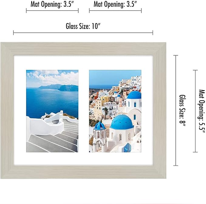 Americanflat 4x6 Double Picture Frame - Engineered Wood - Light Wood
