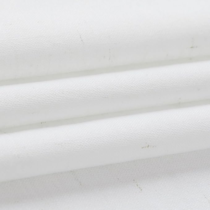 jinchan Soft Linen Curtains Set 2 Panels, Off White Curtains 72 Inch Length, Farmhouse Light Filtering Drapes for Living Room Bedroom, Sheer White Drapes Back Tab Top (W50 x L72, Off White)