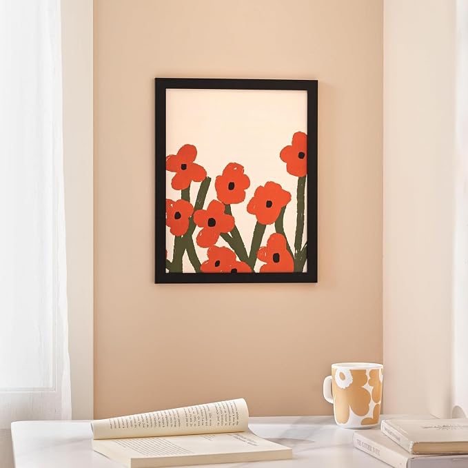 eletecpro Picture Frames Set of 9, 11x14 in, Acrylic Cover, Black | Display Photo 8x10 with Mat or 11x14 without, Classic Gallery Collage, Wall Mount, Minimalist Home Decor, Engineered Wood