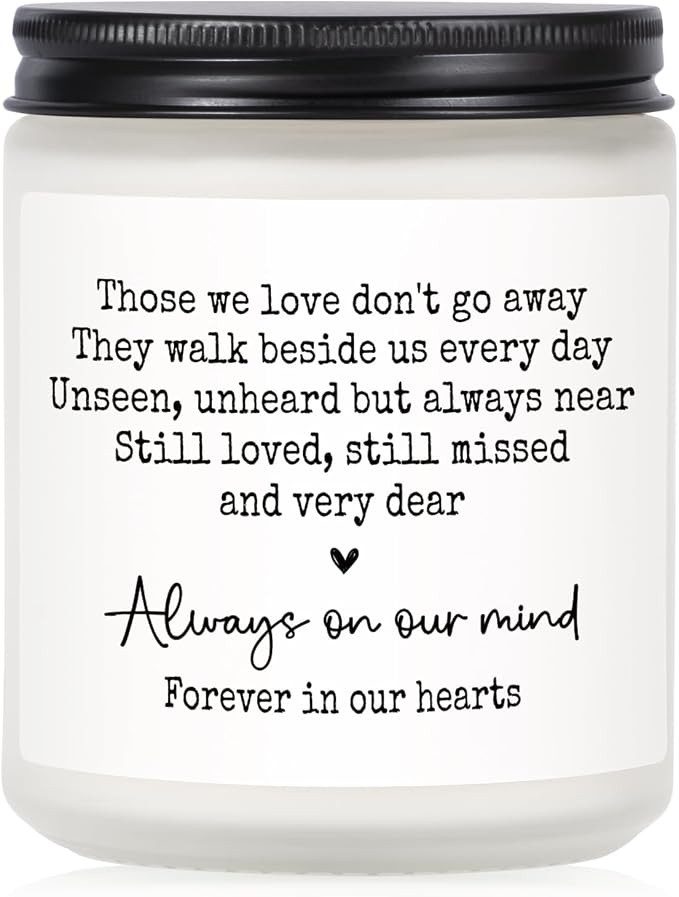 Shqiueos Sympathy Gifts for Loss of Loved One, Memorial Lavender Candle
