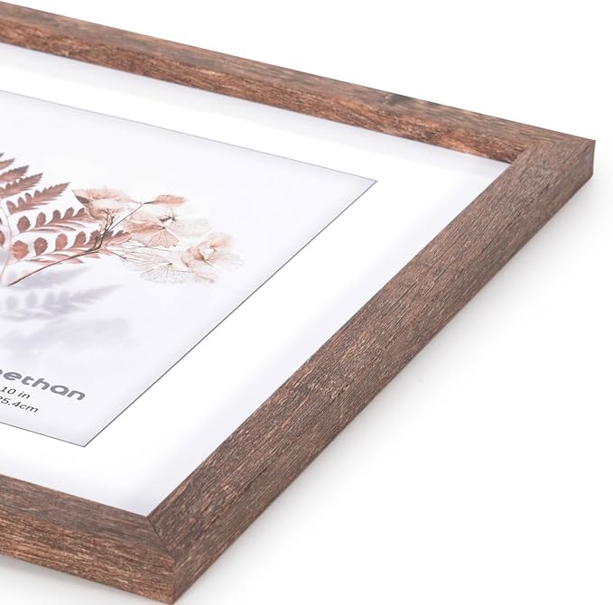 kennethan 11x14 Picture Frame Rotten Brown 3 Pcs in 1 set Frame can Display 8x10 Picture with Mat or 11x14 Without Mat on the Wall