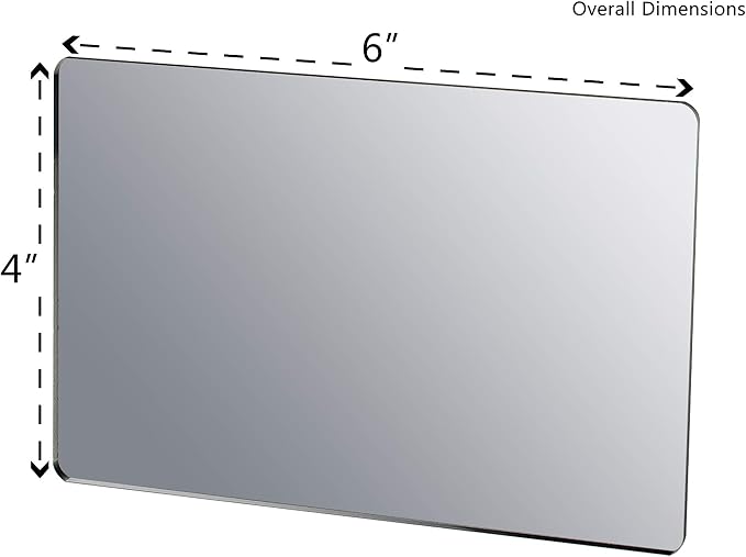 Marketing Holders 3 Pack Acrylic Mirror Sheet 4" x 6" Tabletop Decor Surface for Elegant DIY Wedding Centerpieces and Unique Mirrored Decorative Gallery Walls