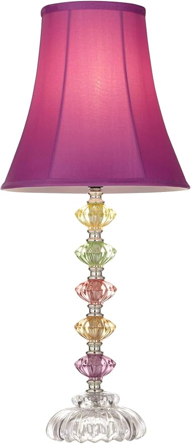 Bohemian 21" High Table Lamp Glass Stacked Traditional Modern Colored