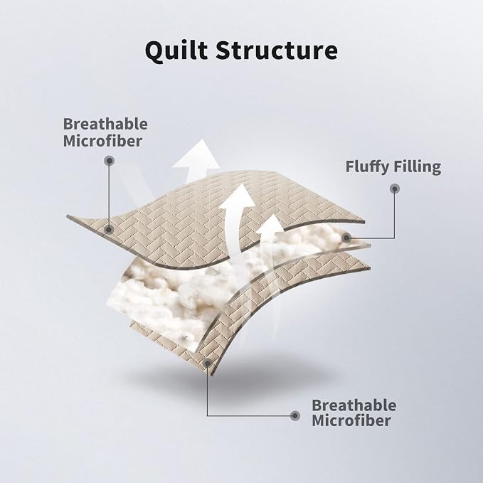 Maple&Stone Oversized King Quilt 128"x120", Huge Bedspread Beige | Breathable Coverlet with Chevron Pattern, All-Season Dorm Bed Cover Set Bedding Decor 3 Piece