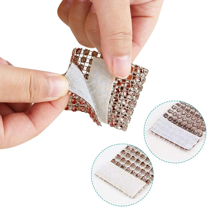 Accmor 100pcs Napkin Rings, Champagne Napkin Rings Buckles | Napkin Rings for Table Decorations, Wedding, Dinner, Party, DIY Decoration
