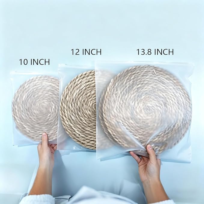 Small Woven Placemats Set of 4, 10 Inch Mini Rattan Placemats Coaster Wicker Place Mats,Natural Farmhouse Jute Braided Table Runner for Small Tableware Please Choose Carefully (10 Inch)