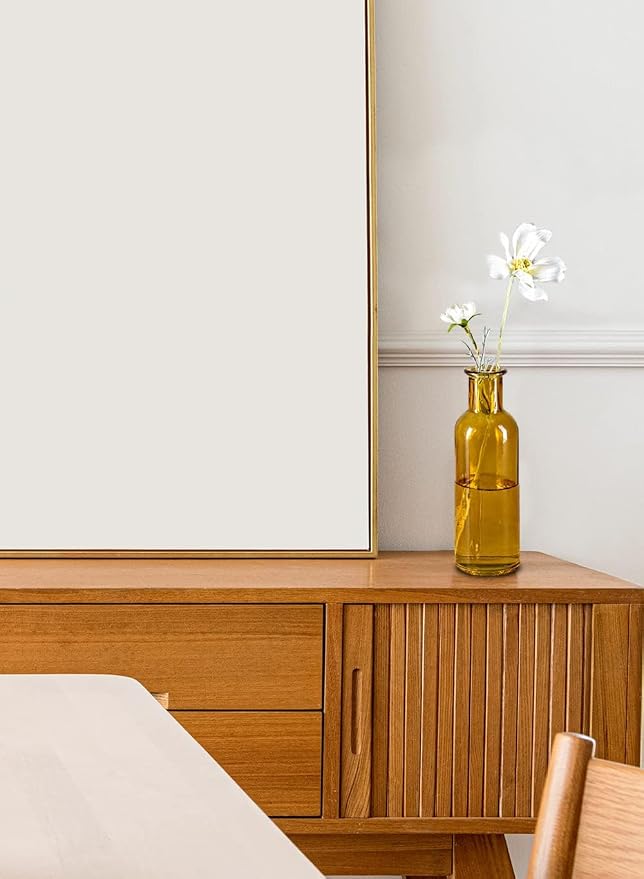 Serene Spaces Living Large Amber Bud Vases, Apothecary Jars, Decorative Glass Bottles, Centerpiece for Wedding Reception, Antique Decoration, Flower Vases, 6.5" Tall & 2" Diameter, Pack of 48