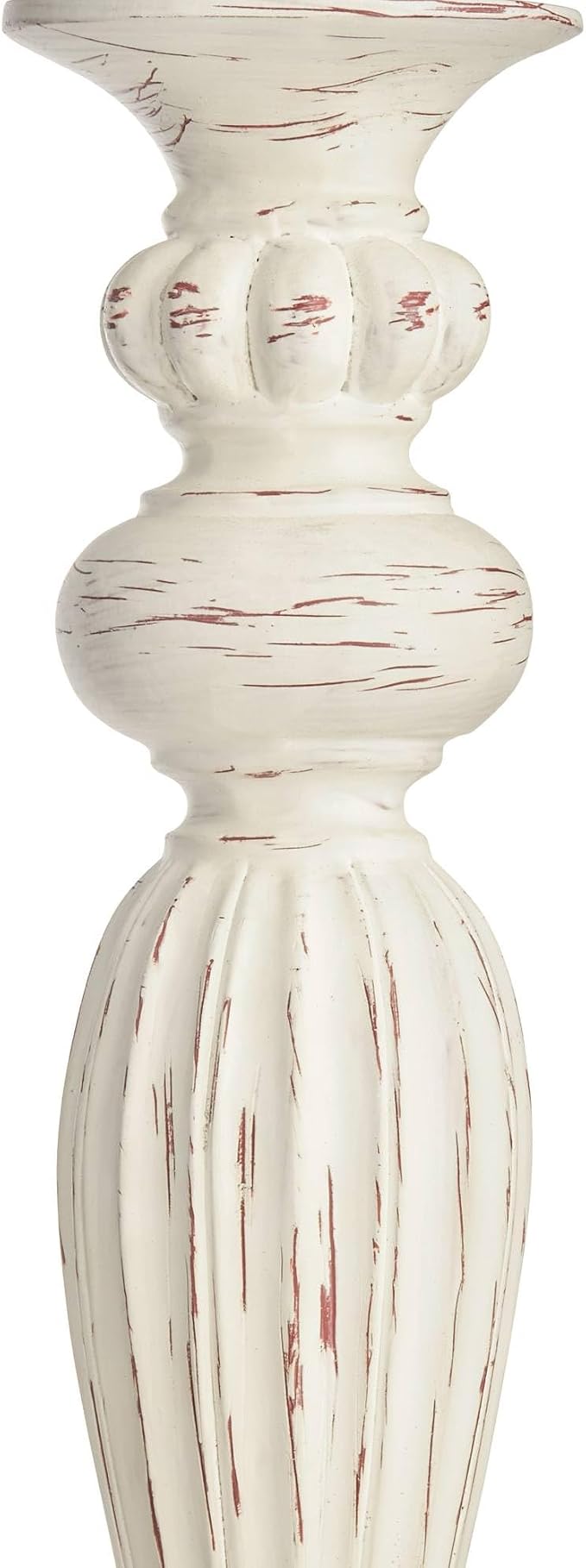 360 Lighting Vintage Chic 60" Tall Burlap Shade Antique White Floor Lamp