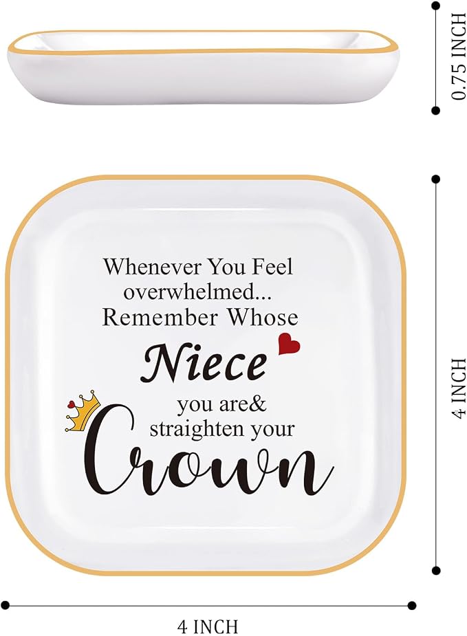 PUDDING CABIN Niece Gifts from Aunt - Ring Dish for Niece Birthday Graduation Christmas
