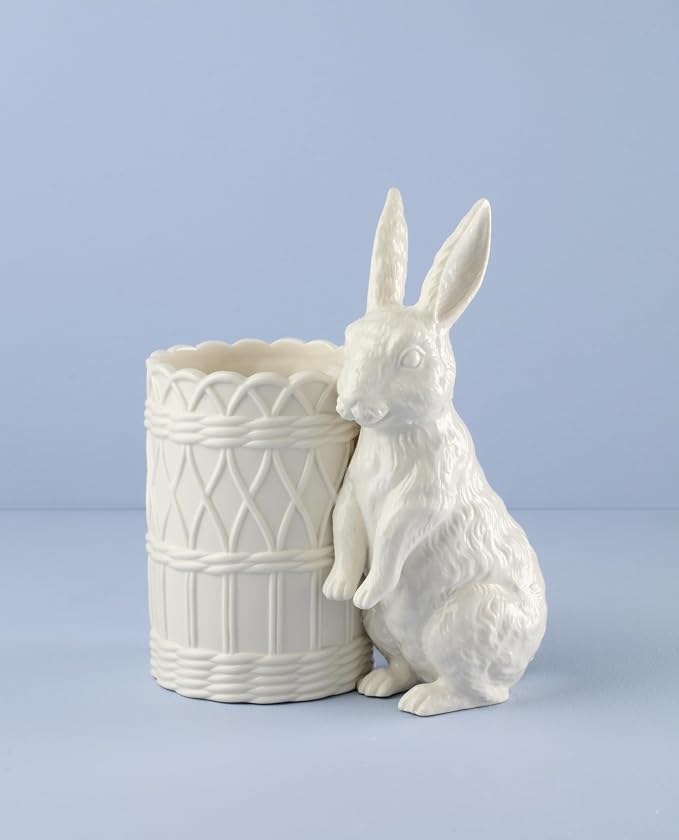 Lenox Wicker Creek Bunny Easter Porcelain Vase