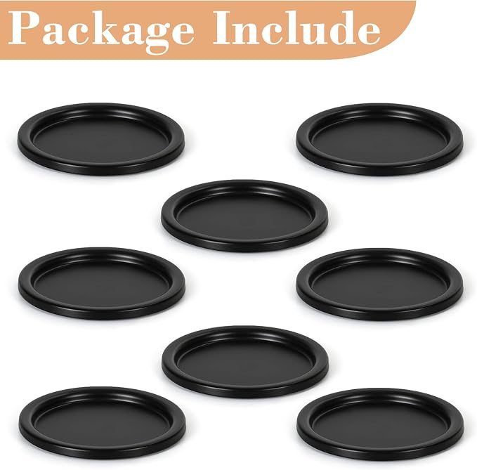 Set of 8 Black Iron Plate Candle Holders 3.8 Inch Decorative Candle Stand