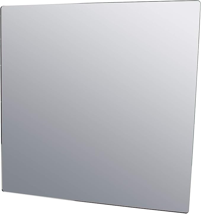 Marketing Holders Acrylic Mirror Sheet 24" x 24" Lucite Square Decorative Tile Glass Replacement Reflective Plate for Gyms Yoga Dance Studios and Shoe Stores Horizontal Vertical