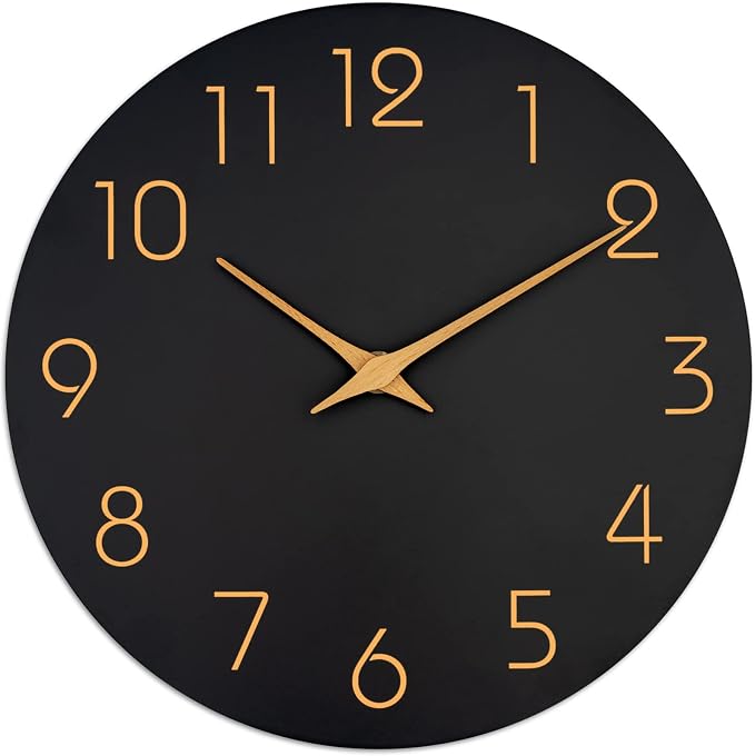 Mosewa Wall Clock 8" Battery Operated Silent Non-Ticking Simple Minimalist | Analog Kitchen Home Bathroom Living Room Bedroom Office Mordern Simple
