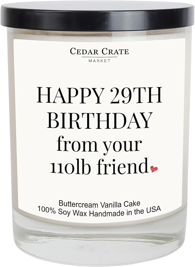 30th, 40th, 50th, 60th Birthday Gifts for Women - Best Ideas, Buttercream Vanilla Scented, 100% Soy Candle for Women, Friends, Wife, Sister, Mom, Grandma, Handmade Aromatherapy Candles Decoration
