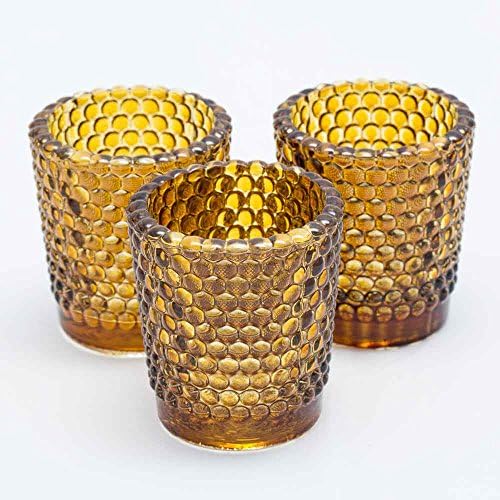 Richland Votive Candle Holders Hobnail Amber Set of 72