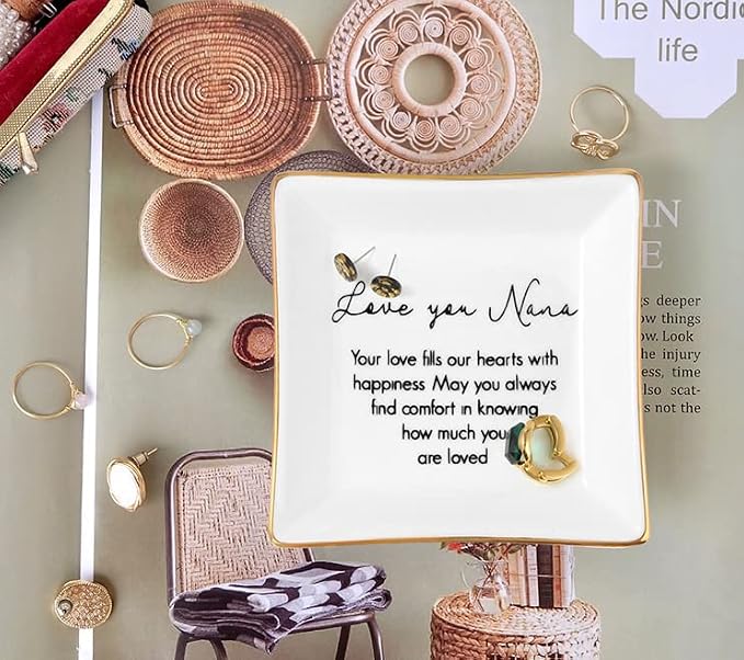 Nana Gifts Ring Dish Love You Nana Jewelry Tray Grandma Birthday Gift