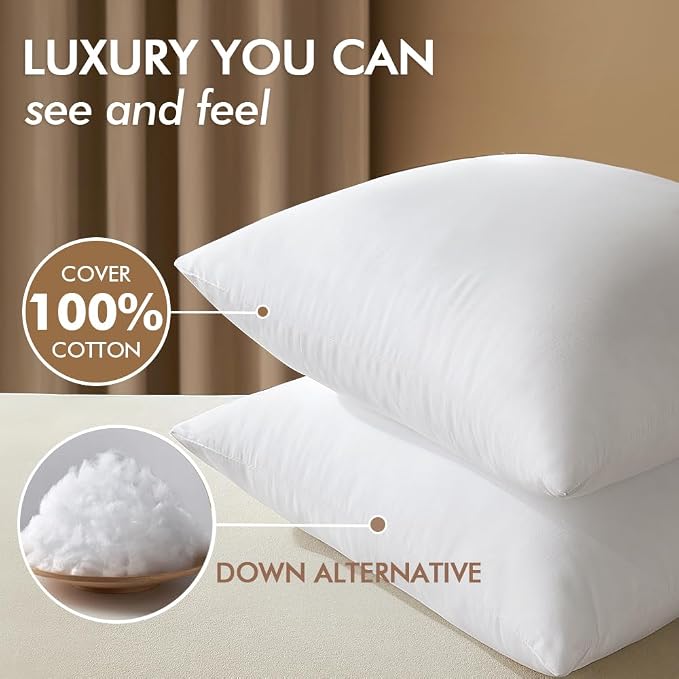 MIULEE 16x26 Inch Synthetic Down Alternative Pillow Insert | Decorative Throw Pillow 16 x 26 Inch Body Bed Sleeping Ultra Soft Fluffy Form for Sofa Couch Bed