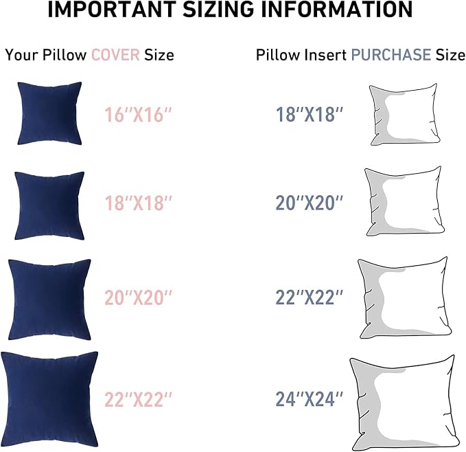 Leeden 18 x 18 Pillow Inserts (Set of 4) - Throw Pillow Inserts with 100% Cotton Cover - 18 Inch Square Interior Sofa Pillow Inserts - Decorative Pillow Insert Pair - White Couch Pillow