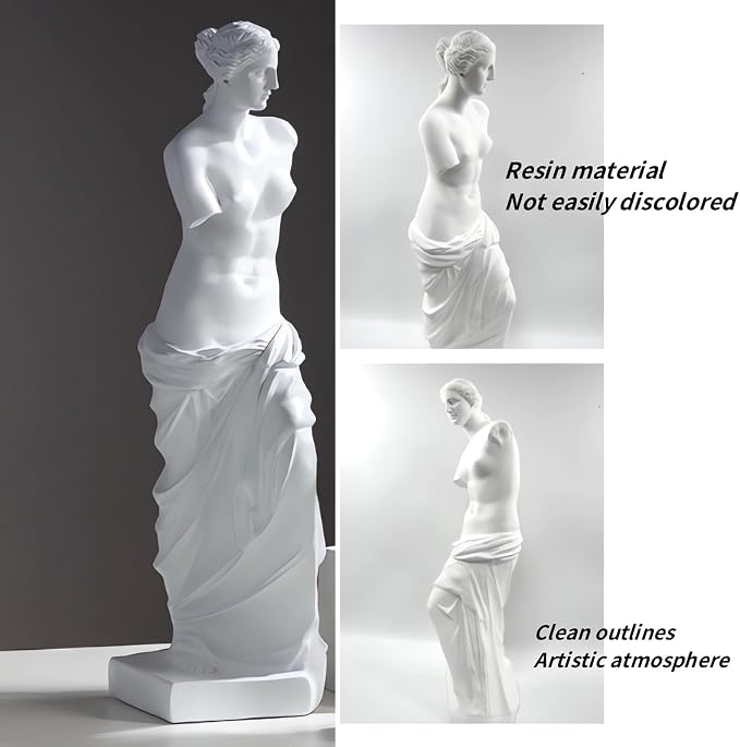 Venus de Milo Statue, 11 Inches Greek Goddess Aphrodite Resin Sculpture, Beautiful Roman Mythology Art Figurine Ornament for Home or Office Deco
