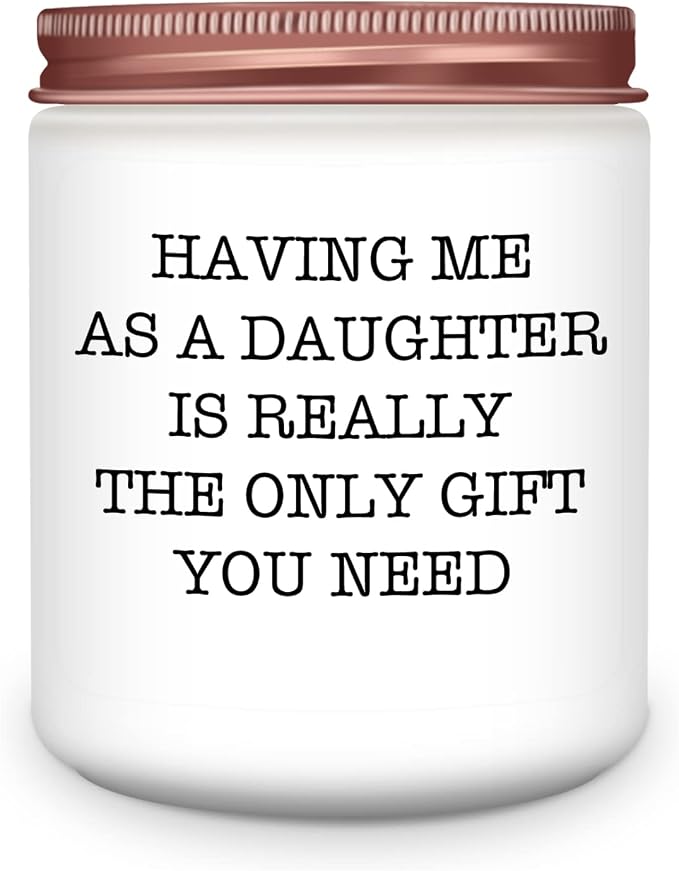 Gifts for Mom Dad from Daughter - Funny Mom Dad Birthday Gift, Mothers Fathers Day Birthday Thanksgiving Christmas Lavender Candles Gifts from Daughter