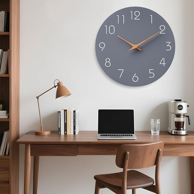 Mosewa Large Wall Clock 18" Modern Silent Non-Ticking Battery Operated | Analog Kitchen Home Bathroom Living Room Bedroom Office Mordern Simple