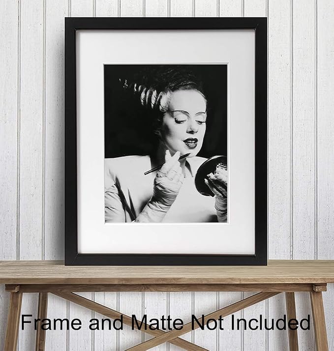 Funny Bathroom Wall Decor for Women - Vintage Hollywood Bride of Frankenstein Poster - 8x10 Retro Restroom Decorations, Guest Bath Art Print Photo - Humorous Gift - 8x10 UNFRAMED