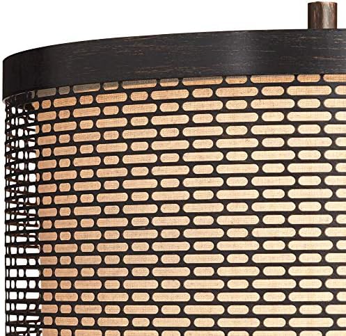 Hunter 29.75" Tall Table Lamp Bronze Brown Cherry Wood Table Top Dimmer