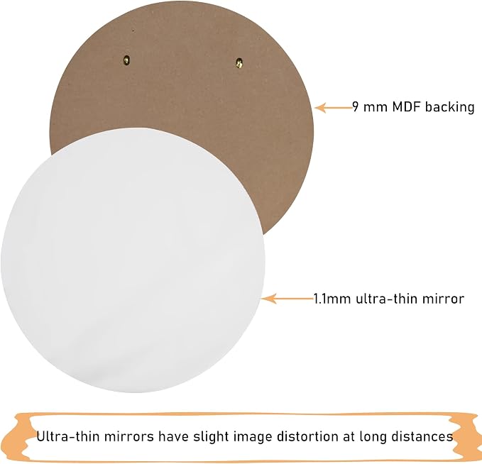 YCHMIR 11.8-inch Small Round Wall Mirror, Gold Bathroom Mirror
