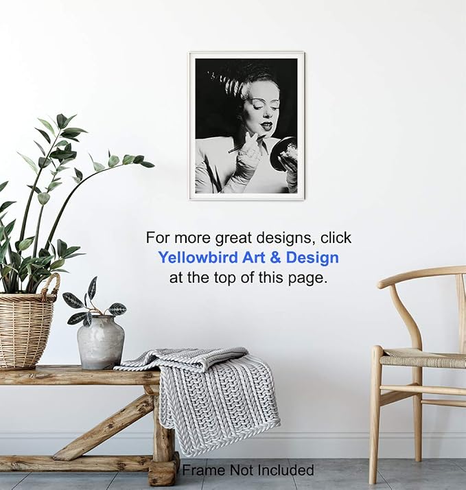 Funny Bathroom Wall Decor for Women - Vintage Hollywood Bride of Frankenstein Poster - 8x10 Retro Restroom Decorations, Guest Bath Art Print Photo - Humorous Gift - 8x10 UNFRAMED