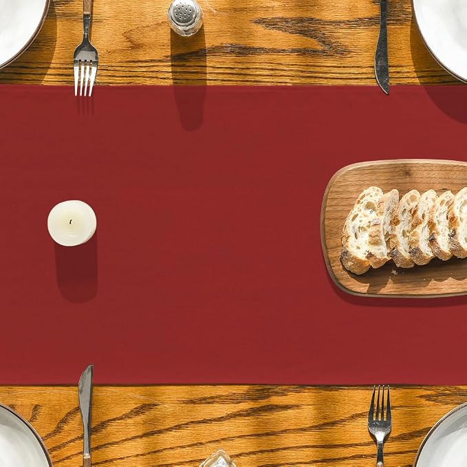 Artoid Mode Red Table Runner, Seasonal Christmas Washable Kitchen Dining Table Decoration for Home Party Decor 13x48 Inch