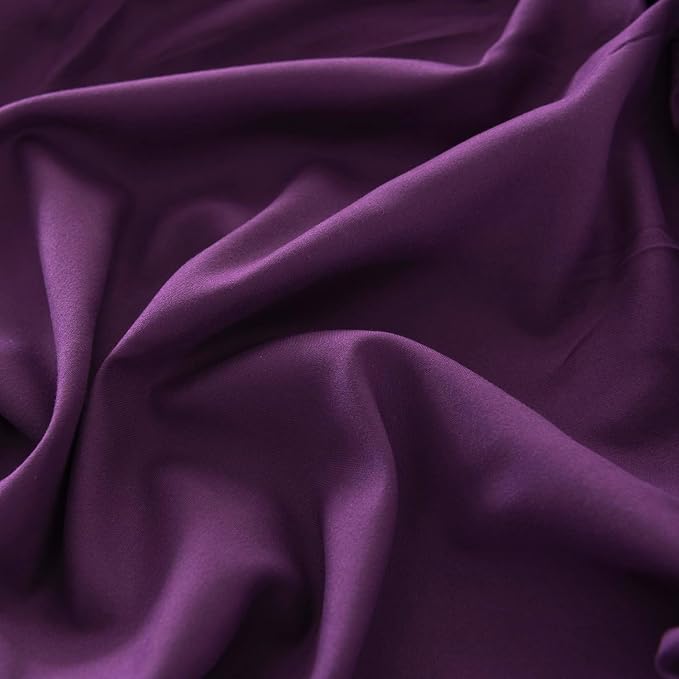 Bed Skirt Queen Size Ruffled Bed Skirts with Split Corners | 14 Inch Drop Dust Ruffle Bed Skirts with Platform, 14'' Queen, Purple