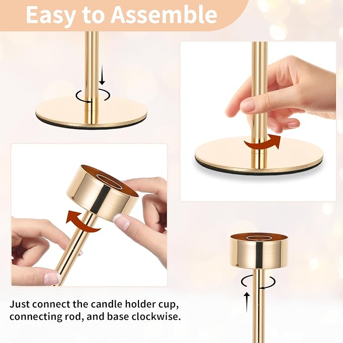 NUPTIO Tall Candlestick Holders for Centerpiece, Hurricane Candle Holder