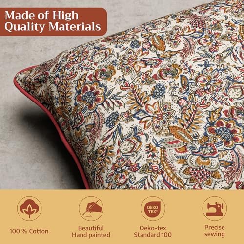 Maison d' Hermine Throw Pillow Covers 100% Cotton (20" x 20" - Pack of 1)