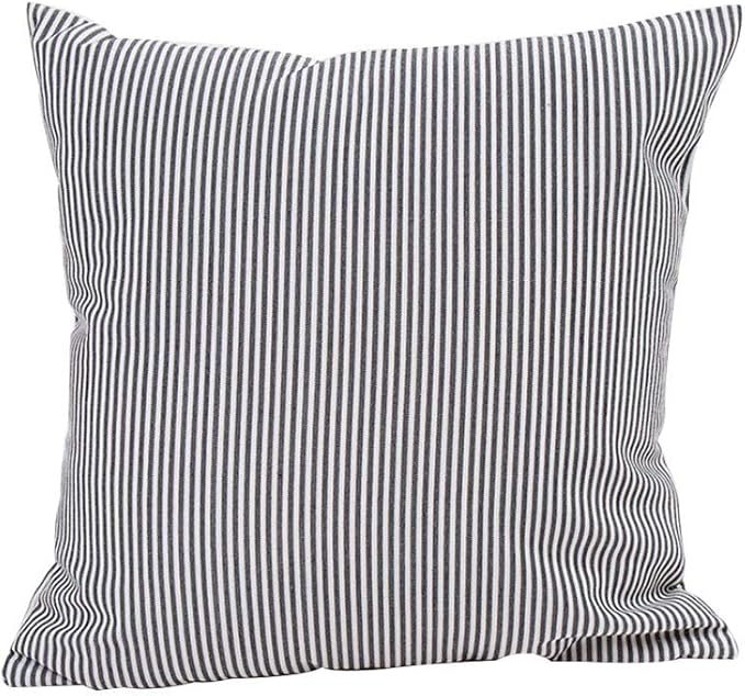 HOPLEE Outdoor Pillow Covers 16x16 Black and White Pillow Covers Buffalo Plaid Stripe and Gingham Design 16x16 Inches Set of 4