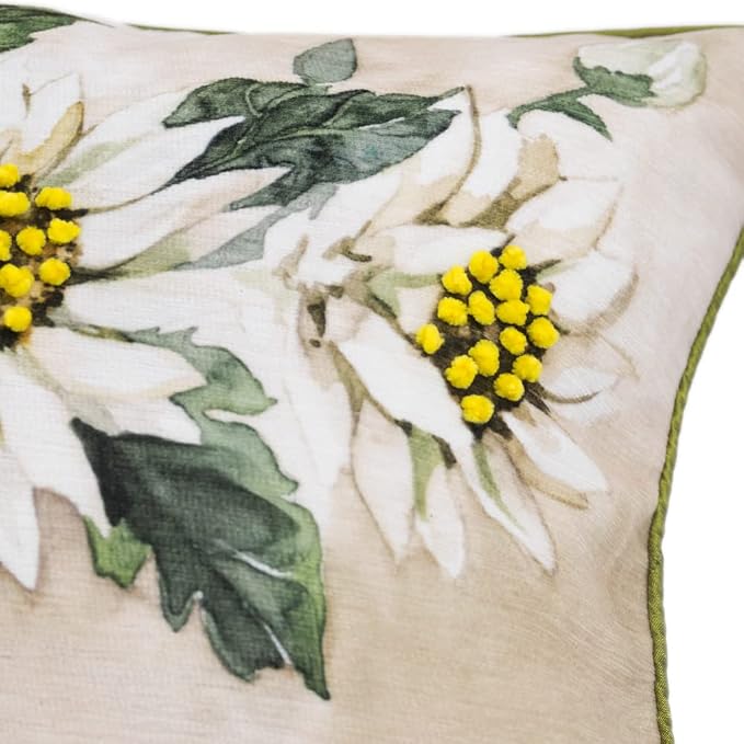 OiseauVoler Daisy Flower Throw Pillow Covers Decorative Lumbar Pillowcases Floral Cushion Covers Cases for Sofa Couch Bed Farmhouse Home Decor 14x28 Inch
