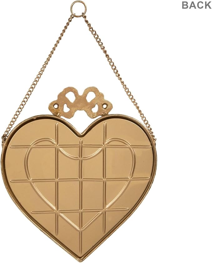 Hobby Lobby Gold Heart Decorative Hanging Wall Mirror | Metal Frame with Chain, Hanging Mirrors for Home Decor