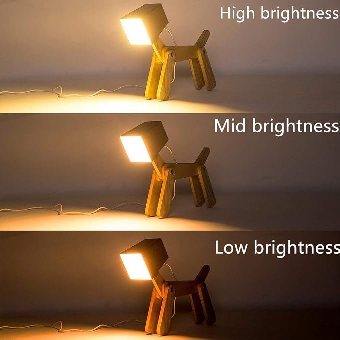 Cool Decorative Reading Floor Lamp and Cute Dog Lamp - Wood